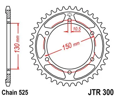 Železná řetězová rozeta JT Sprockets JTR 300-46 Yamaha/ Honda Flitsaanbieding