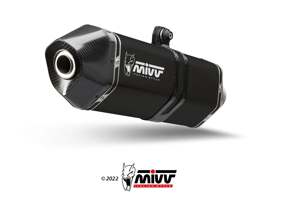 Homologovaná koncovka výfuku MIVV SPEED EDGE z černého nerezu T.018.LRB TRIUMPH TIGER 900 / GT / PRO / RALLY (21-23) Snelle Levering