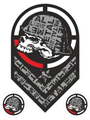 QUATTROERRE NÁLEPKA METAL SKULL Favoriet