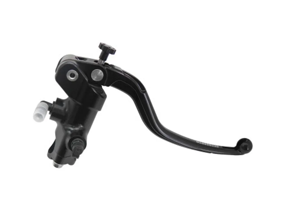 Radial brake master cylinder ACCOSSATO 19x18 with black anodyzed body and fixed gold lever (nut+lever) Shop Nu