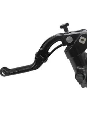 Uitverkoop Radial brake master cylinder ACCOSSATO 16x15-16-17 with black anodyzed body and green revolution lever (nut+lever)