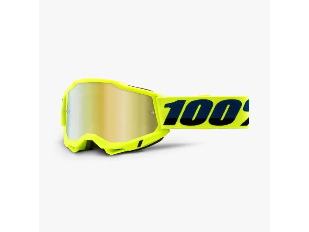 Brýle 100% ACCURI2 Fluo Yellow gold mirror 2021 Gecertificeerd