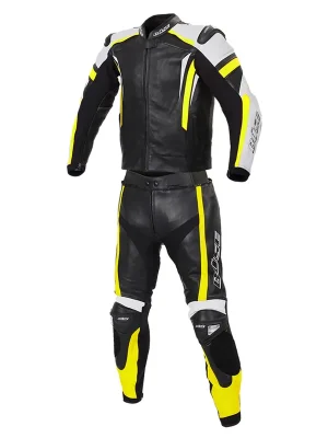 Exclusieve Aanbieding VÝPRODEJ: BÜSE Track kožená kombinéza pánská černá / žlutá / 52